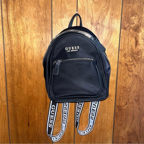 GUESS Black Backpack with Logo Straps - Picture 9 of 9